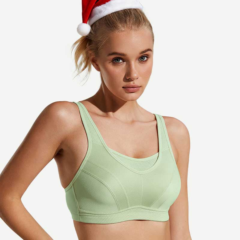 High Impact Large Bust Full Coverage Workout Bras Green