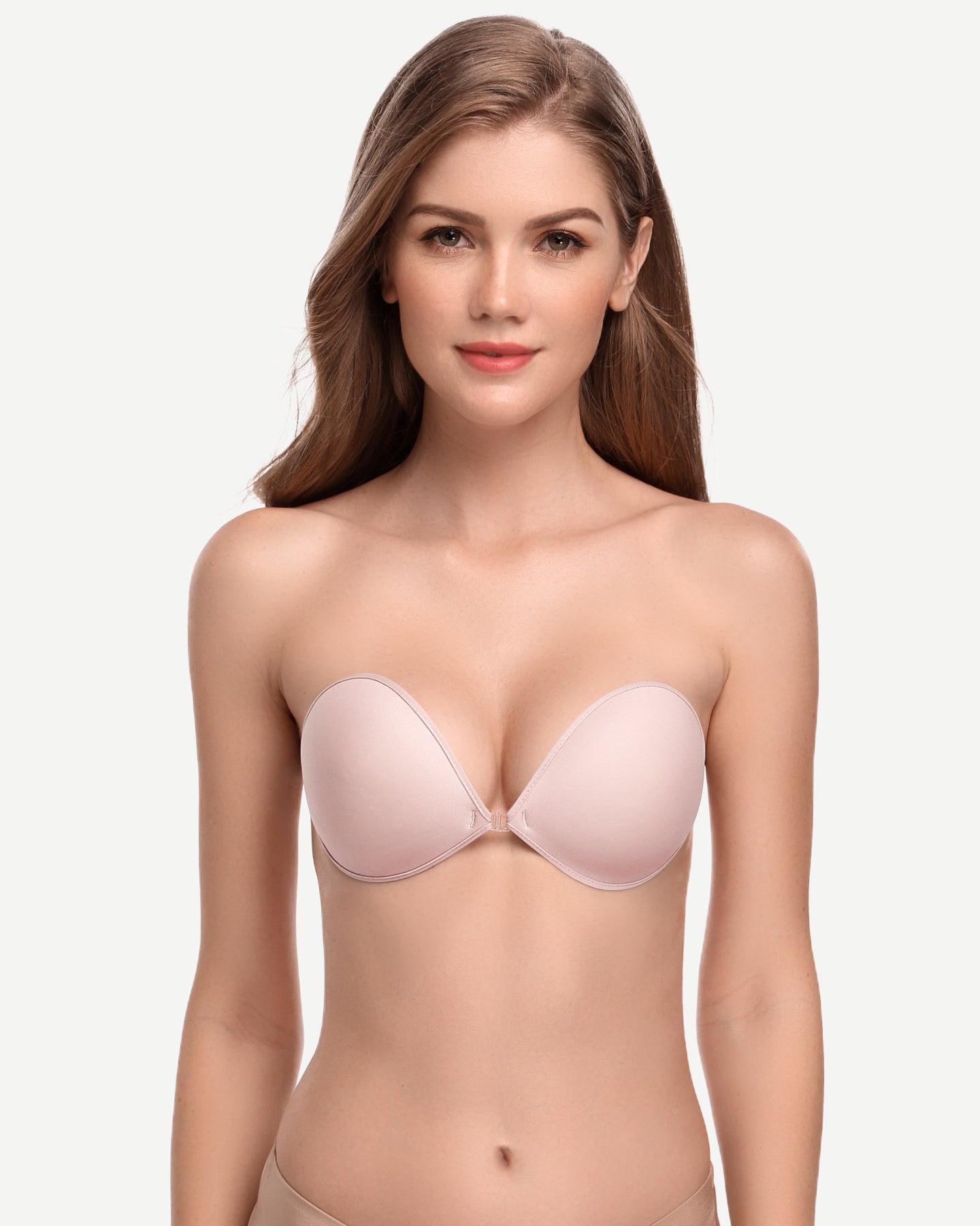 Adhesive Push-up Reusable Self Silicone Bra Pasty Bra Light Pink Wingslove