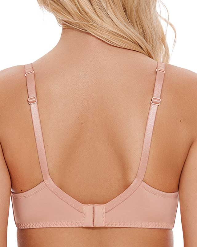 Full Coverage Lace Bra Underwire Bralette, Pink Nude Wingslove