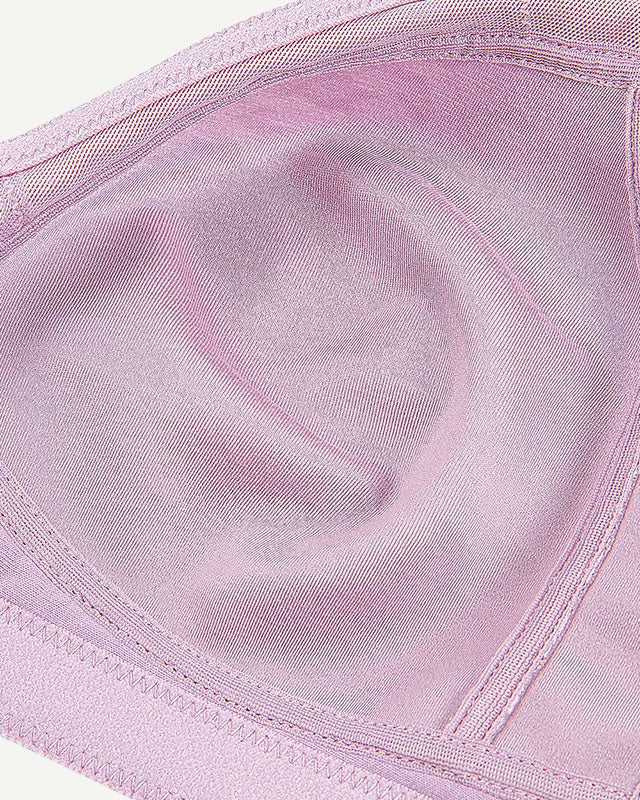 Full Coverage Minimizer Bra Wirefree No Padded Light Purple - WingsLove