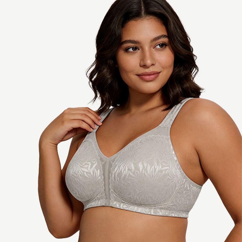 Full Coverage Minimizer Bra Wire-free, Elephant Grey Wingslove