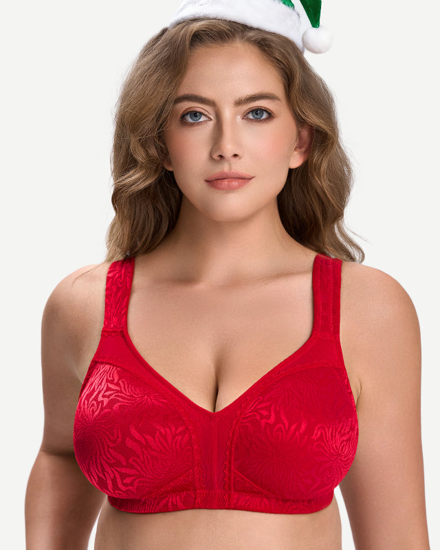 Full Coverage Minimizer Bra Wire-free, Lava Red wingslove xmas sales