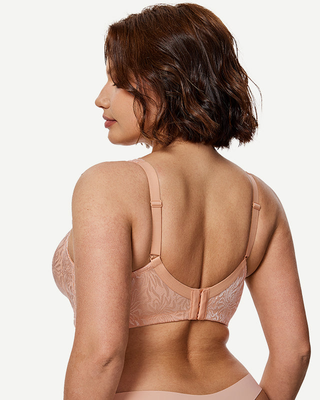 Full Coverage Minimizer Bra Wirefree Non Padded Pink Nude - WingsLove