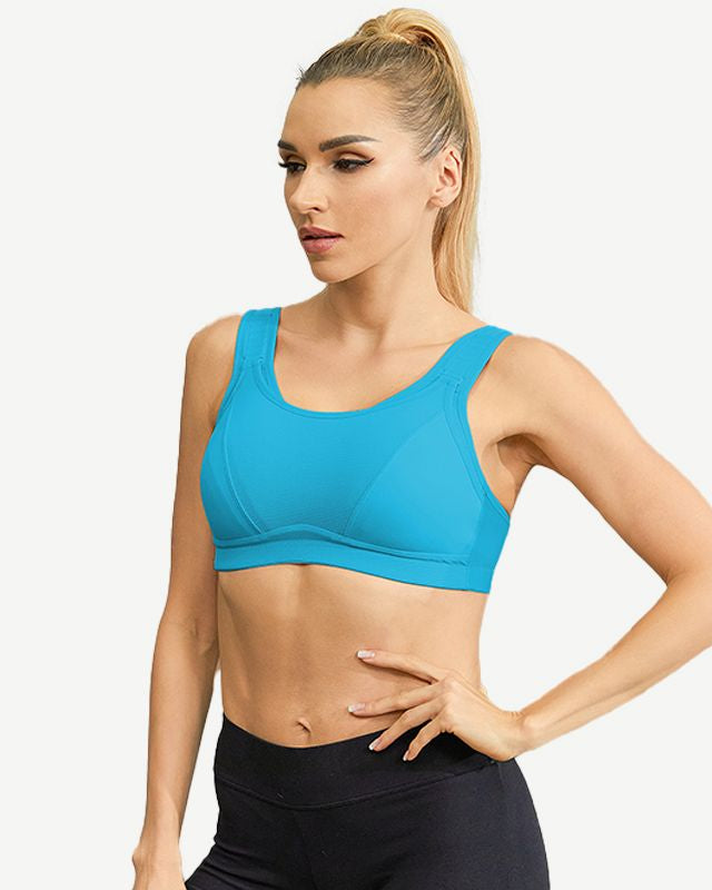Full Coverage Wireless Sports Bra, Blue Wingslove