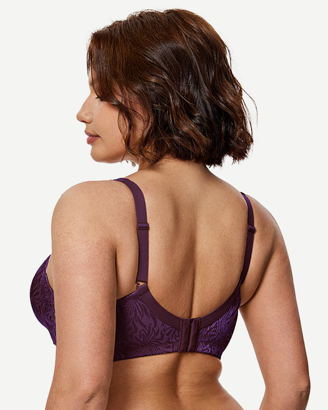 Minimizer Bra Non Padded- Wire-free Purple - WingsLove