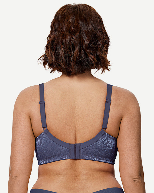 Minimizer Bra Non Padded Wire-free Grey Blue - WingsLove