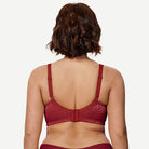Minimizer Bra Non Padded Wire-free Wine Red - WingsLove