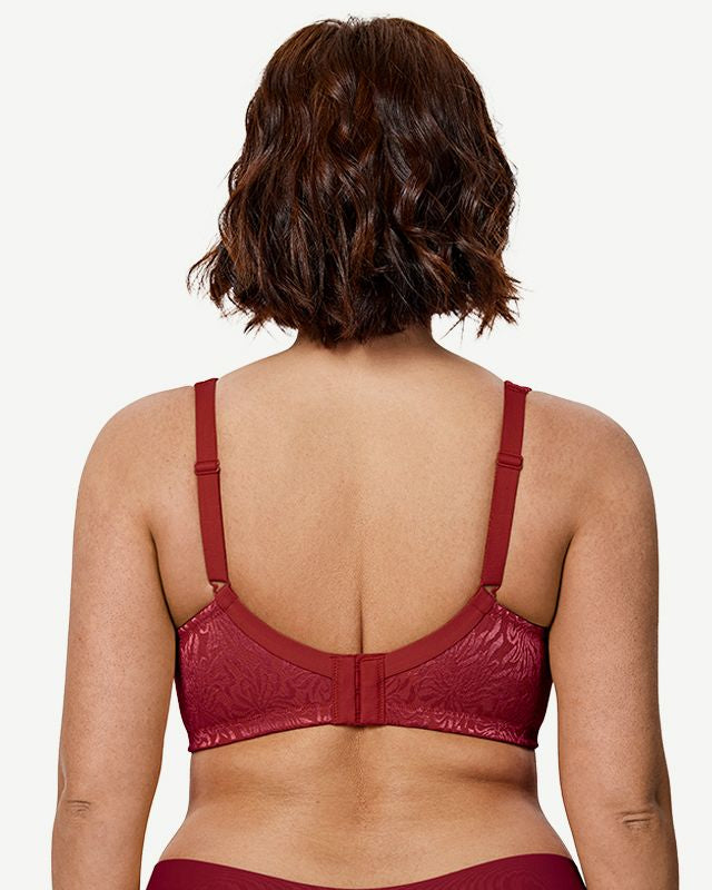 Full Coverage Minimizer Bra Wire-free, Wine Red