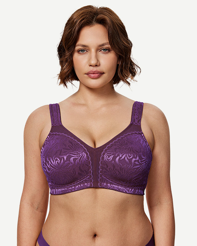 Minimizer Bra Non Padded- Wire-free Purple - WingsLove