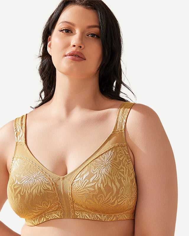Minimizer Bra Non Padded Wire-free Gold - WingsLove