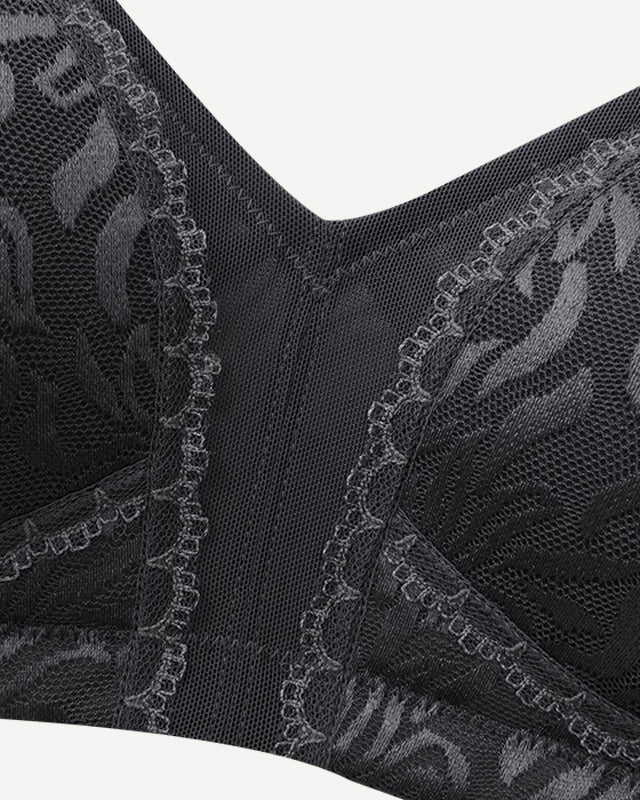 Minimizer Bra Non Padded Wire-free Black - WingsLove