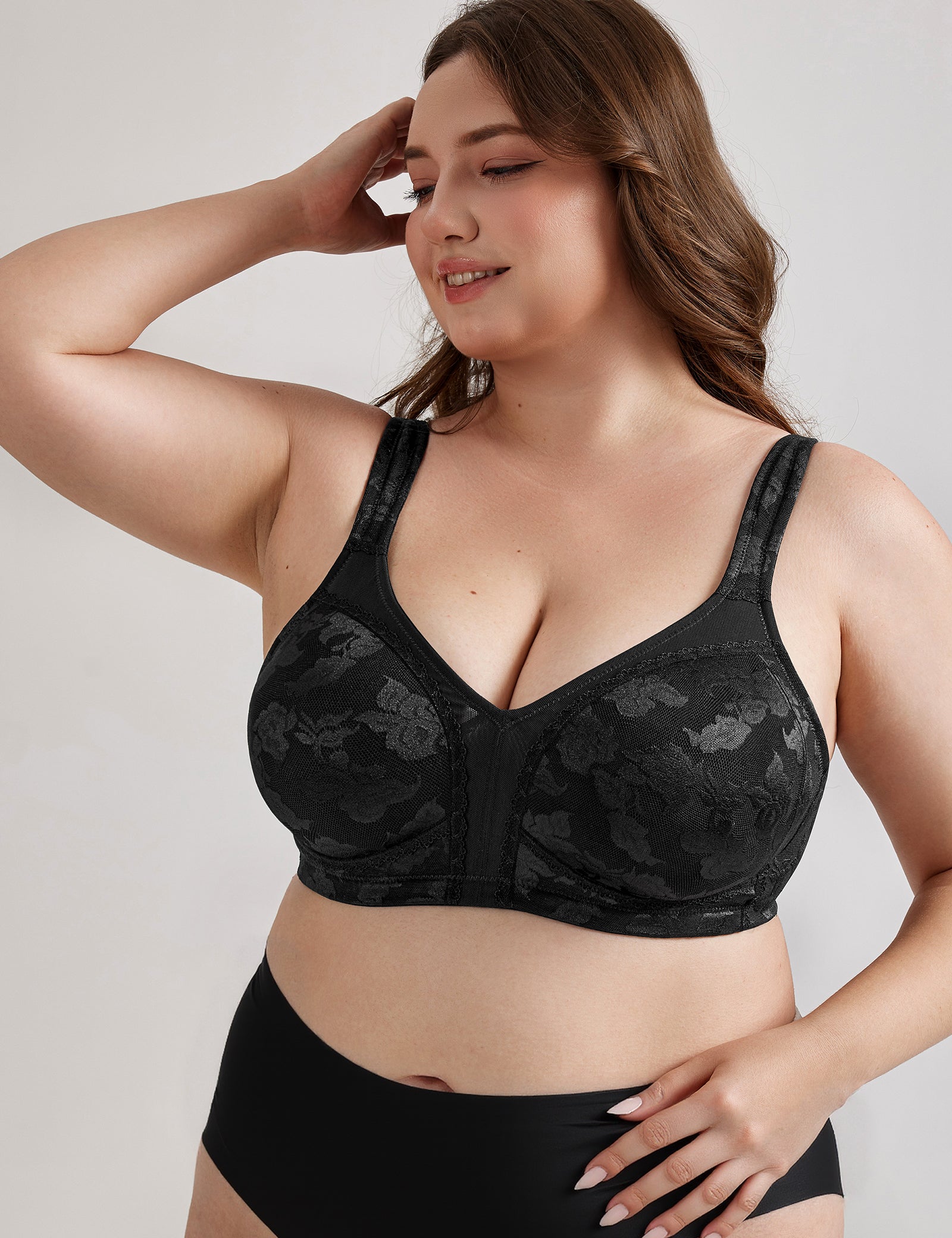 Minimizer Bras Full Coverage Wirefree, Black Wingslove