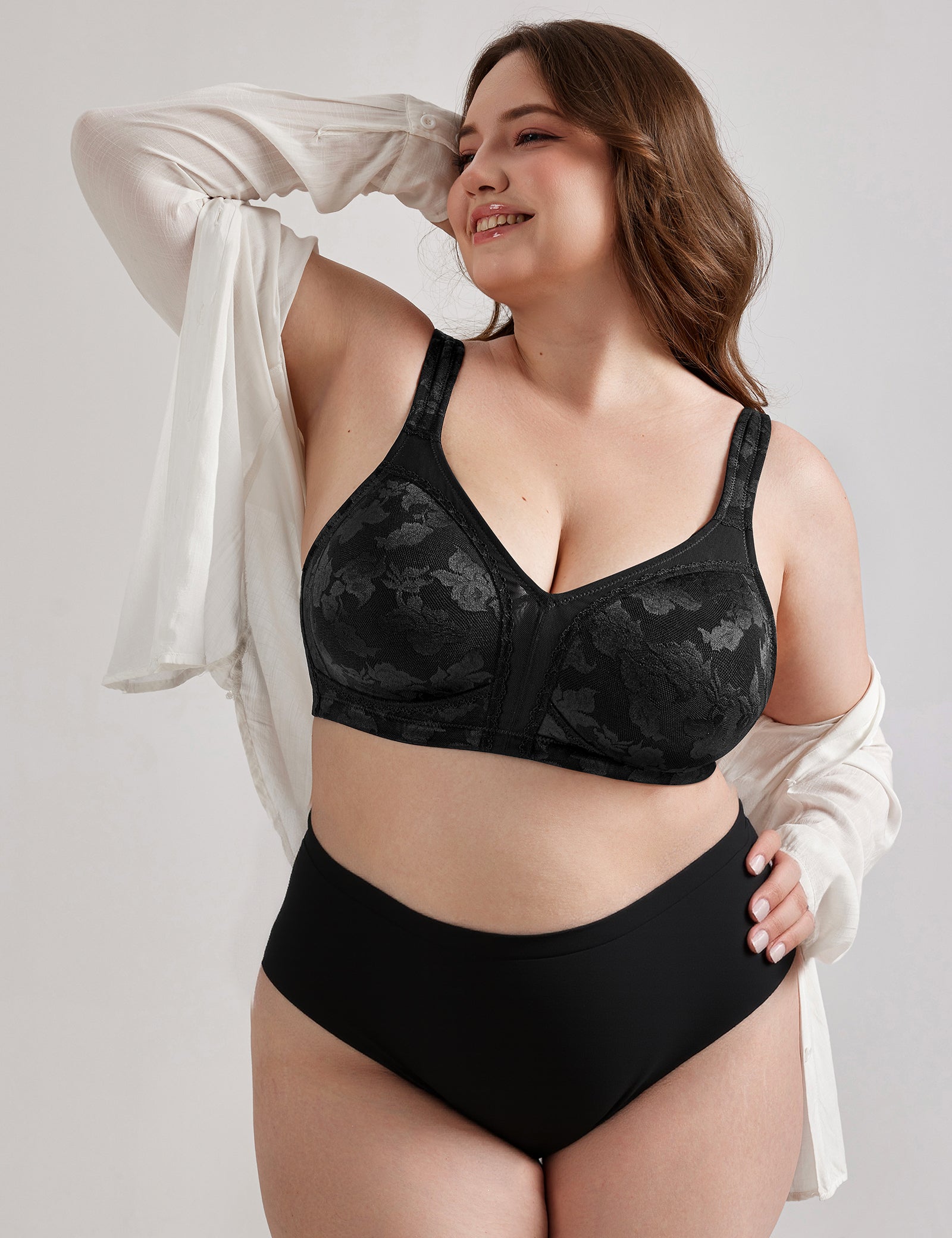 Minimizer Bras Full Coverage Wirefree, Black Wingslove