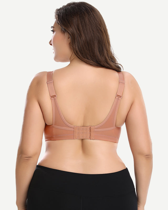 Plus Size Non Padded Yoga Sports Bra Orange Wingslove