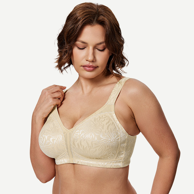 Plus_Sizes_Minimizer_Bra_Non_Padded_Wire-free_Nude_Color