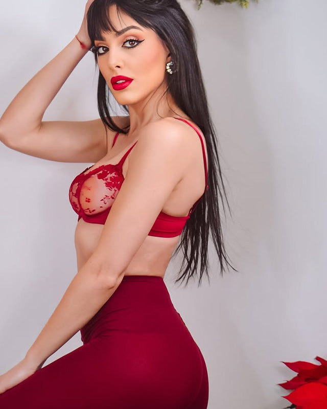 See Through Underwire Demi Sheer Balconette Bra Wine Red Wingslove