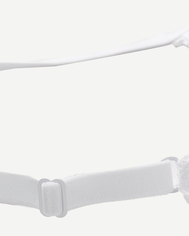 Unlined See Through 1/2 Cup Mesh Demi Shelf Underwired Bra White Wingslove