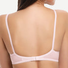Unlined See Through 1/2 Cup Mesh Demi Shelf Underwired Bra Light Pink Wingslove