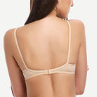 Unlined See Through 1/2 Cup Mesh Demi Shelf Underwired Bra Nude Wingslove