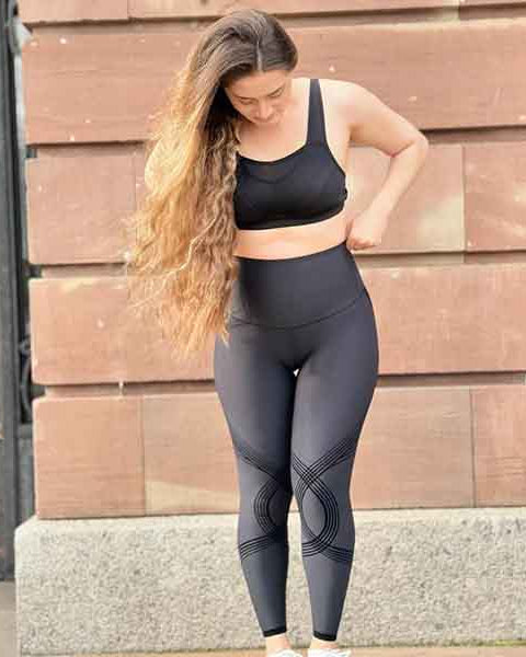 Wireless Plus Size Sports Non-Padded Bra Bounce Control, Black Wingslove