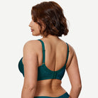 Women's Full Coverage Plus Size Comfort Minimizer Bra Malachite Green - WingsLove