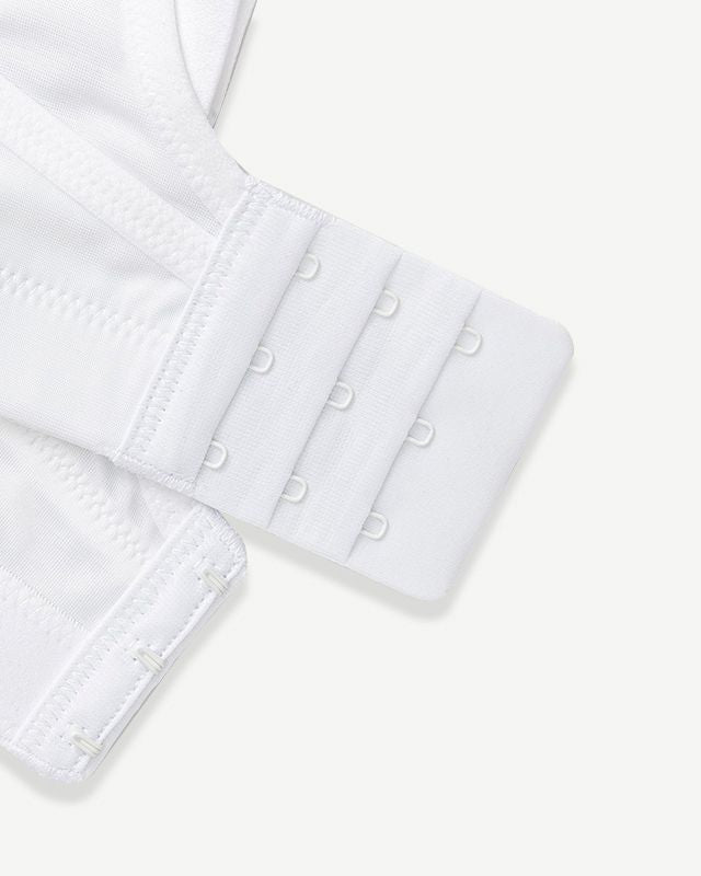 Full Coverage High Support Impact Solid wirefree Sports Bra White