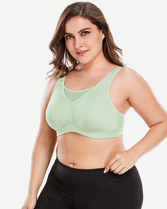 plus-size-high-impact-large-bust-full-coverage-workout-bras-green-wingslove
