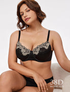 Plus Size Lace Mesh Underwired Full Coverage Shelf Bra - WingsLove