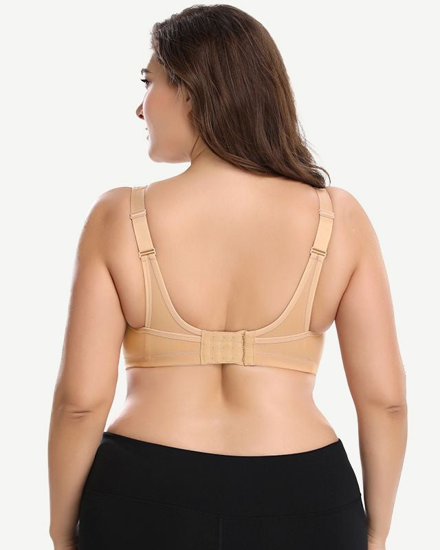 Plus Size Non Padded Yoga Sports Bra Nude