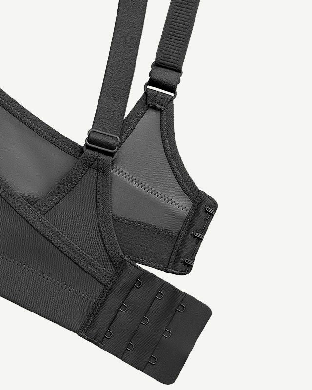 Plus Size Non Padded Yoga Wirefree Sports Bra Black