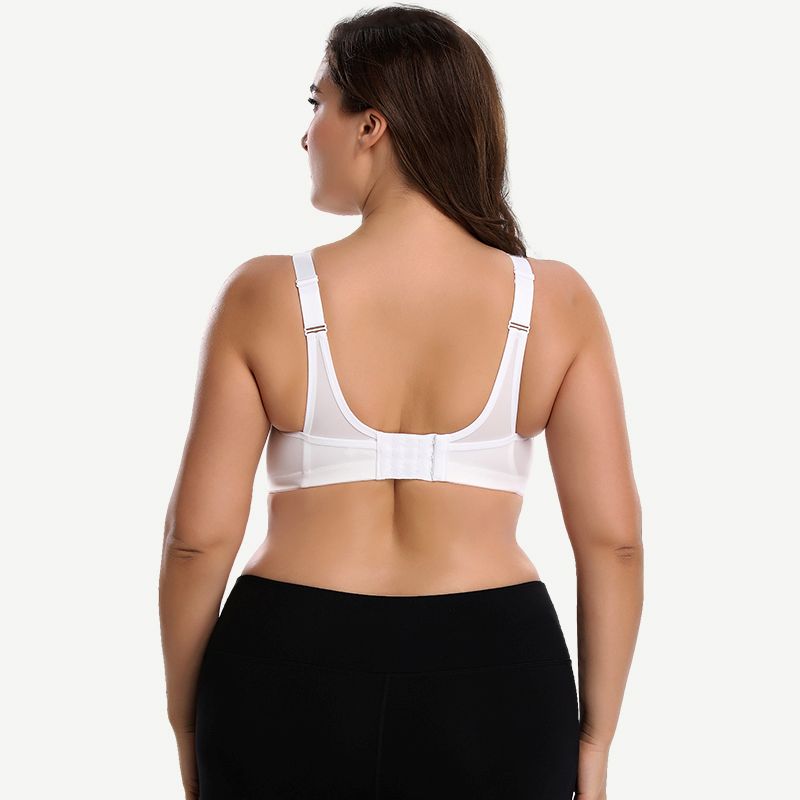 Plus Size Non Padded Yoga Sports Bra White