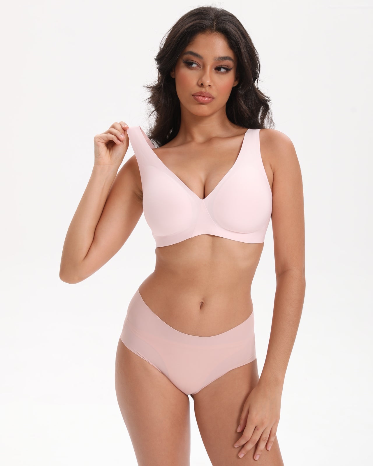 Seamless T-Shirt Sports Bra with Wireless Push - Up Lift | WingsLove Value Essential - WingsLove