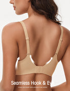 Seamless Wireless V - Neck Bra Dark Nude - WingsLove