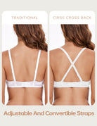 Sexy Lace Mesh Balconette See Through Bralette Half Cup Sheer Bras White - WingsLove