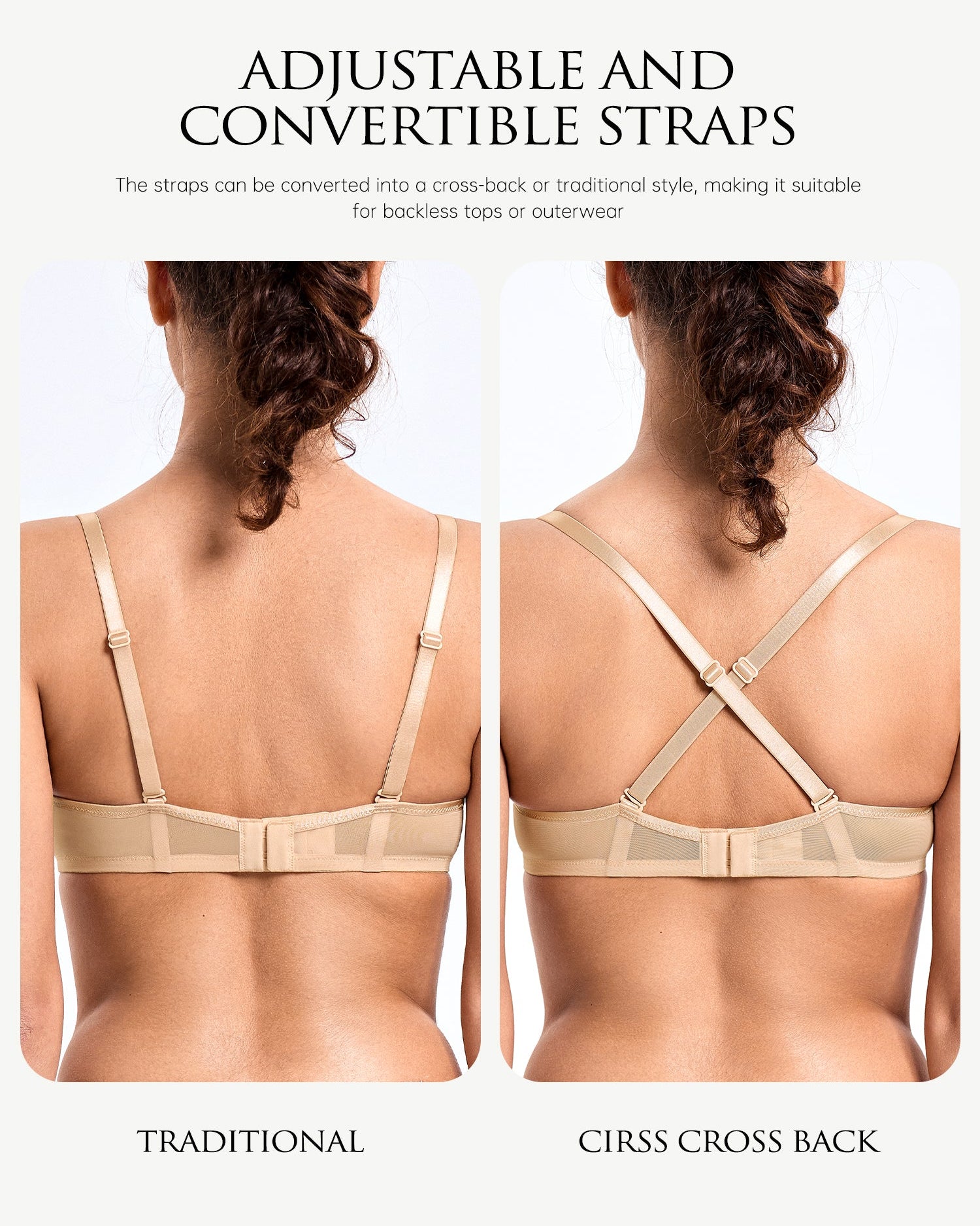 Sheer Lace Underwire Unlined Mesh & Adjustable Straps Pink Nude - WingsLove