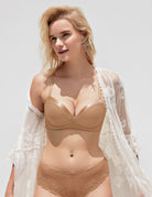 Smooth Lift Seamless Support Bra Brown - WingsLove