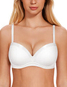 Smooth Lift Seamless Support Bra White - WingsLove