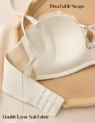 Strapless Lace Multi - Way Bra | Lightly Lined with Convertible Straps - WingsLove