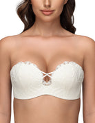 Strapless Lace Multi - Way Bra | Lightly Lined with Convertible Straps - WingsLove