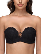 Strapless Lace Multi - Way Bra | Lightly Lined with Convertible Straps - WingsLove