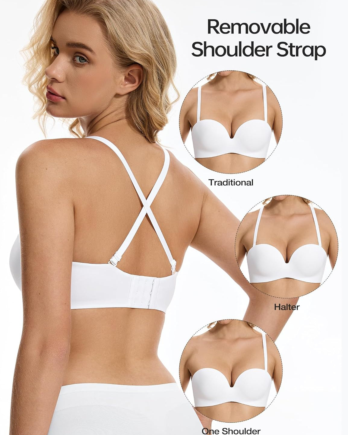 Strapless Push - Up Seamless Lift with Convertible Straps Bra - WingsLove