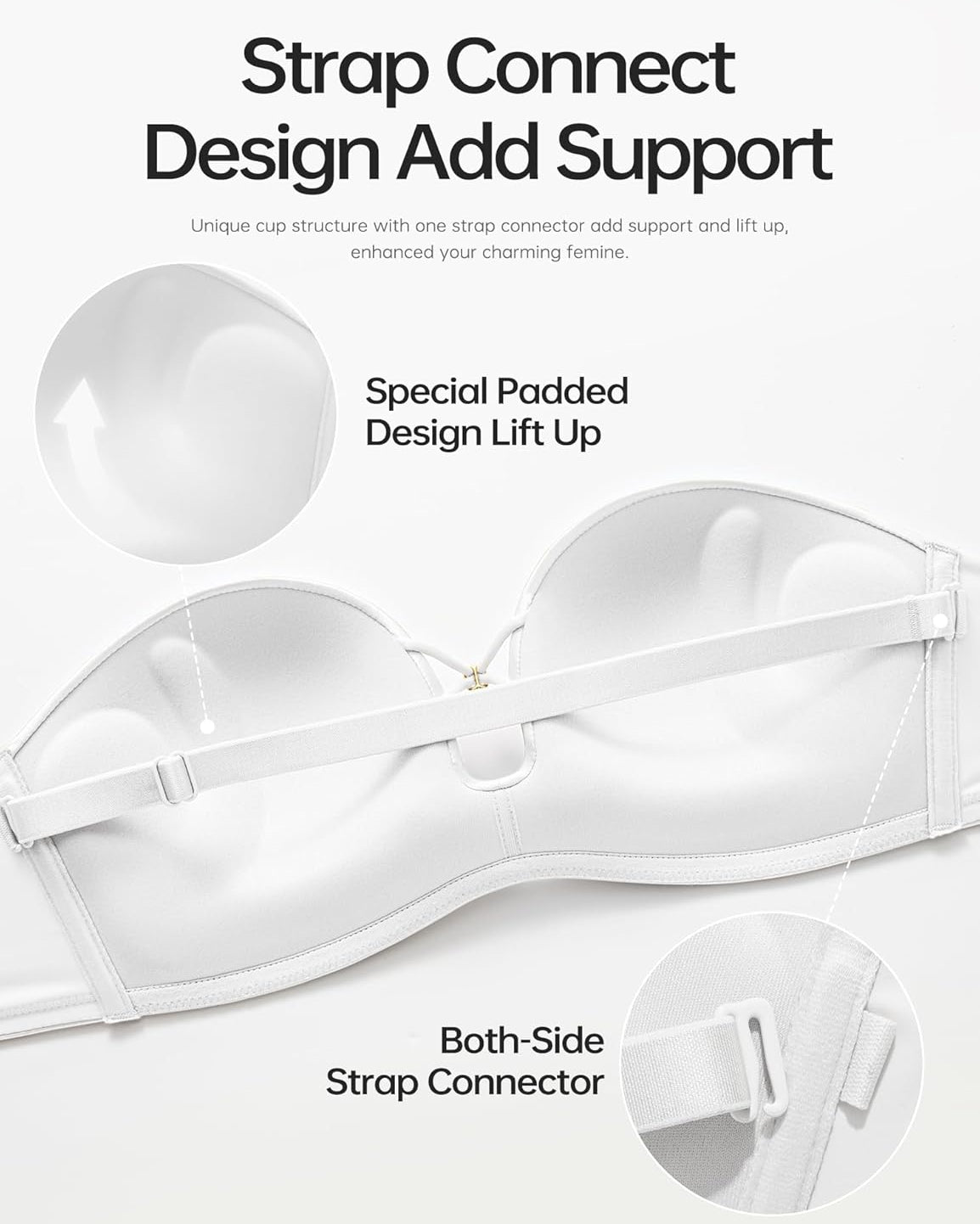 Strapless Seamless Lift With Stay Put Support Bra - WingsLove