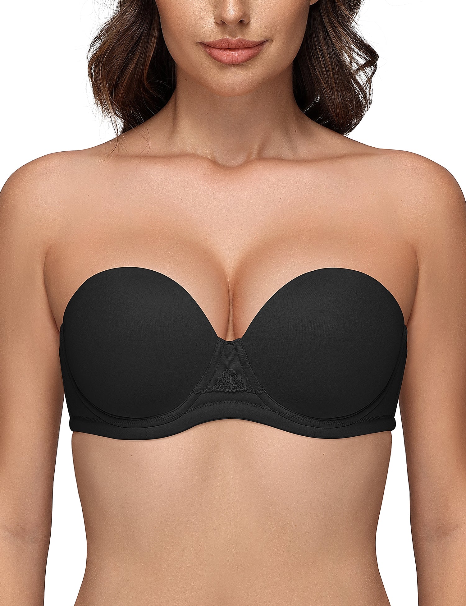 Wingslove Women's Strapless Full Figure Bra Underwire Multiway Contour Plus Size Bra Red Carpet - WingsLove