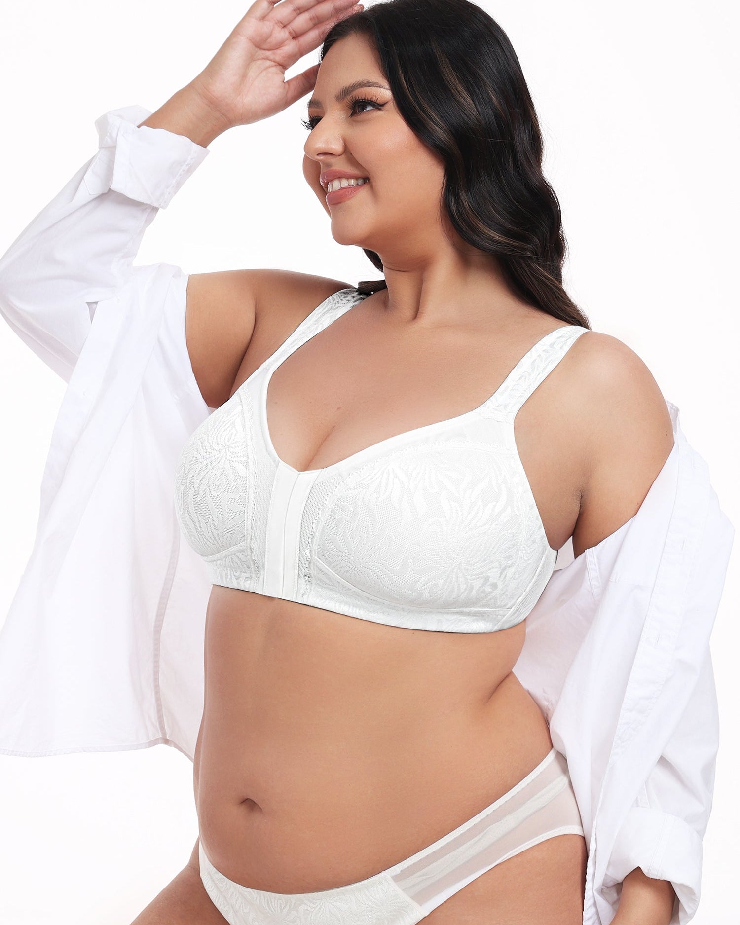 Wireless Minimizer Deep V Plus Size & Ultra - Soft Support Bra - WingsLove