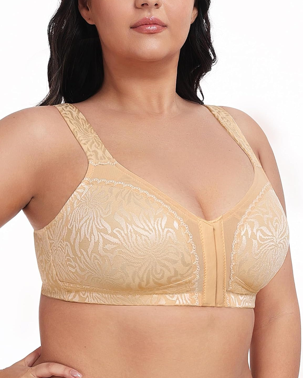 Wireless Minimizer Deep V Plus Size & Ultra - Soft Support Bra - WingsLove