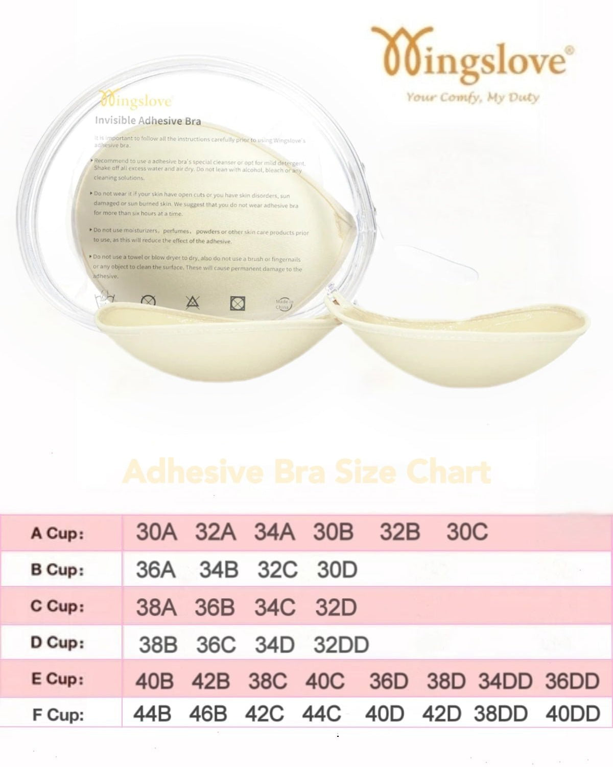 Adhesive Push-up Reusable Self Silicone Bra - WingsLove