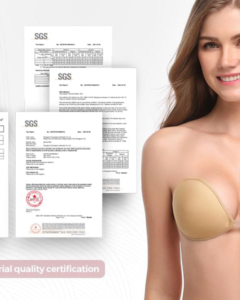 Adhesive Push-up Reusable Self Silicone Bra Black - WingsLove