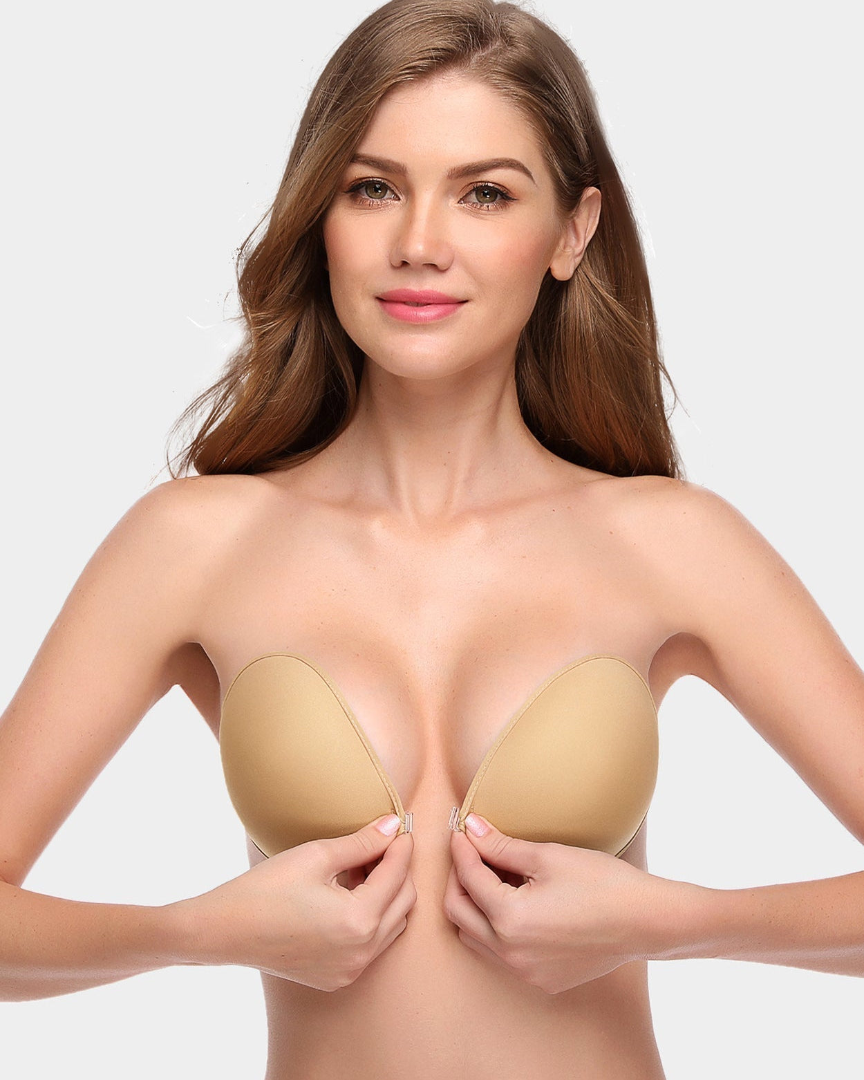 Adhesive Push-up Reusable Self Silicone Bra Inserts Pasty Bra Nude - WingsLove