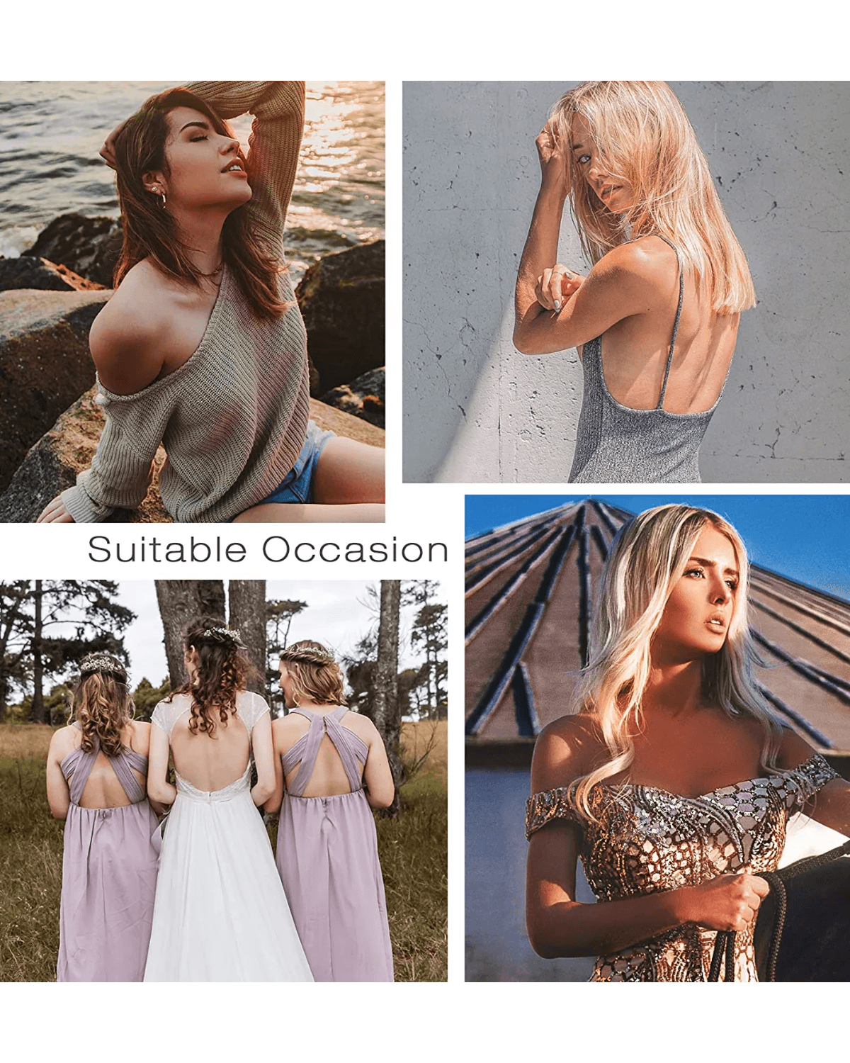 Adhesive Push-up Reusable Self Silicone Bra Milk Coffee - WingsLove