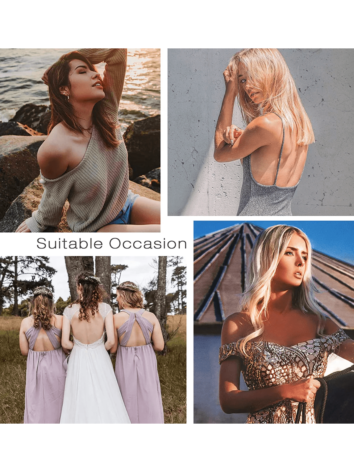 Adhesive Push-up Reusable Self Silicone Bra Milk Coffee - WingsLove